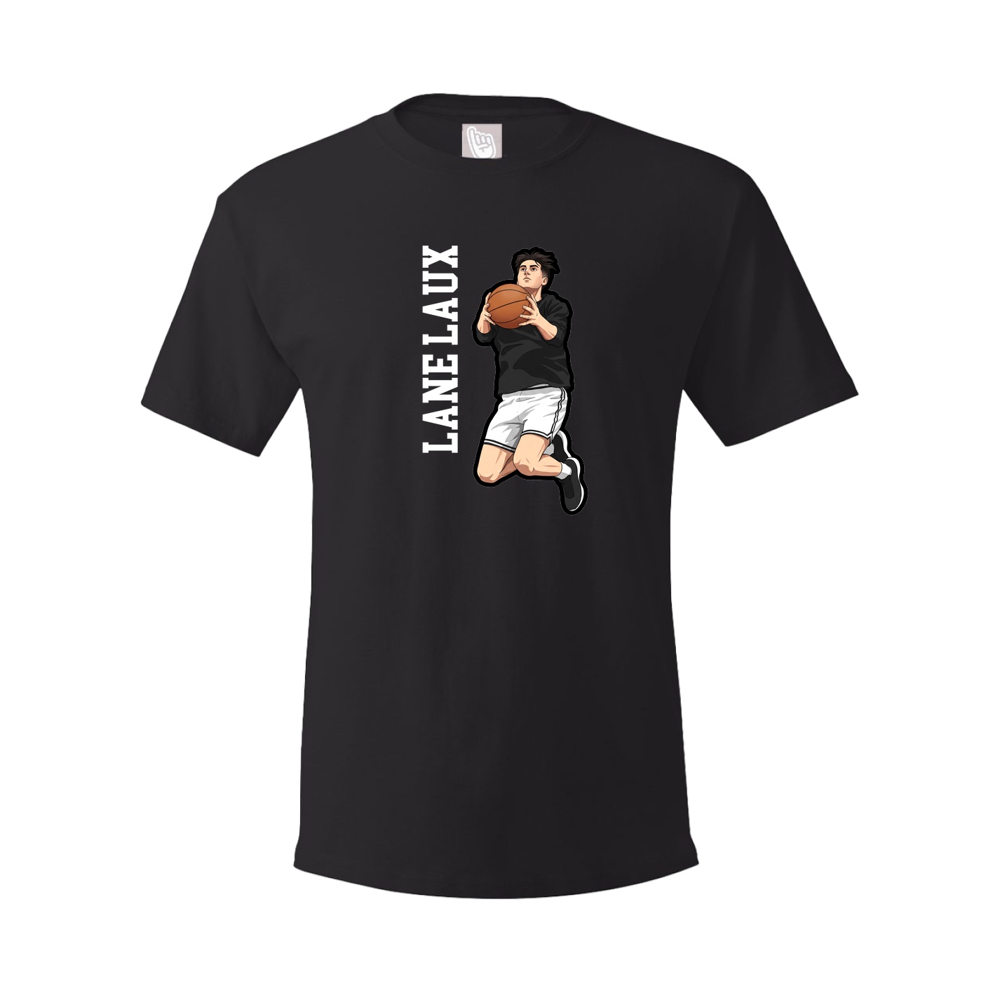 Youth Tee — Name Vertical in Black