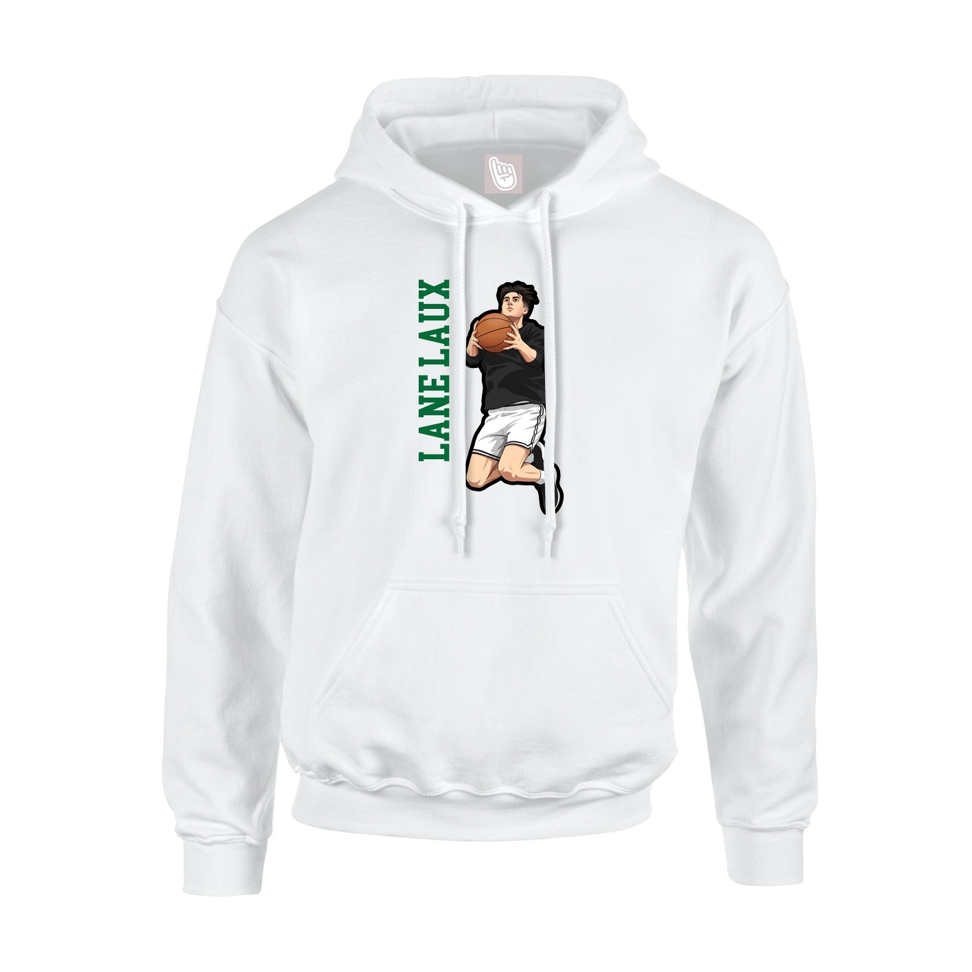 Hoodie — Name Vertical in White