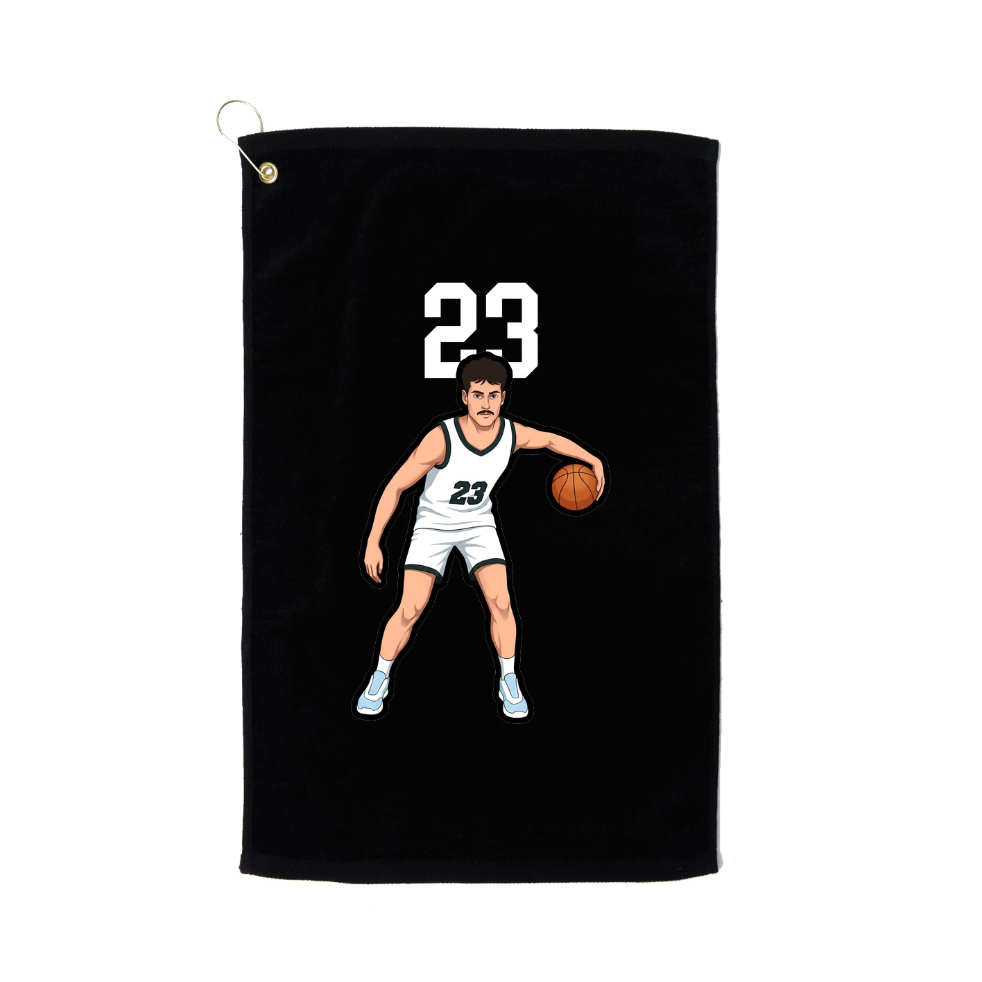 Golf Towel — Number Top in Black