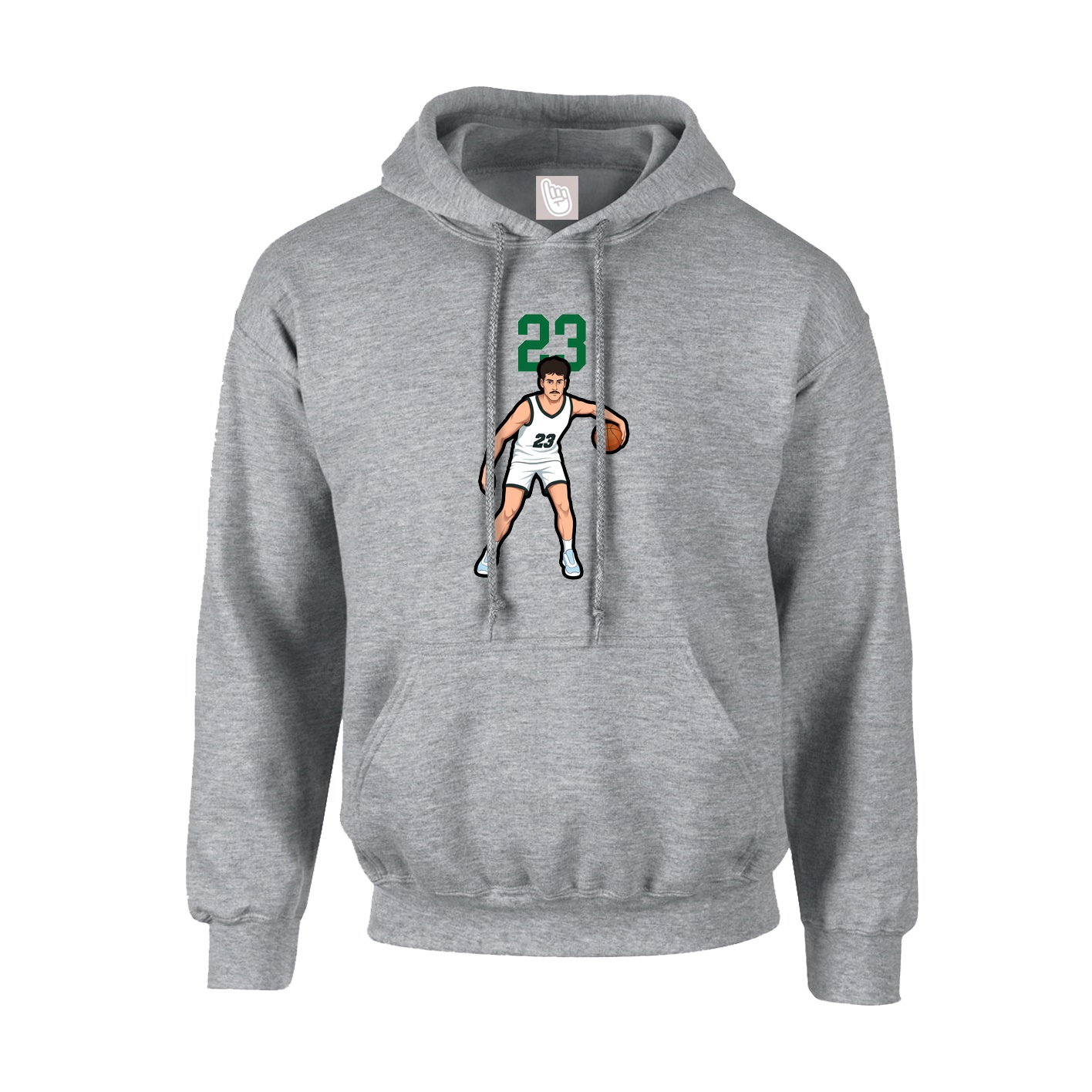 Hoodie — Number Top in Grey