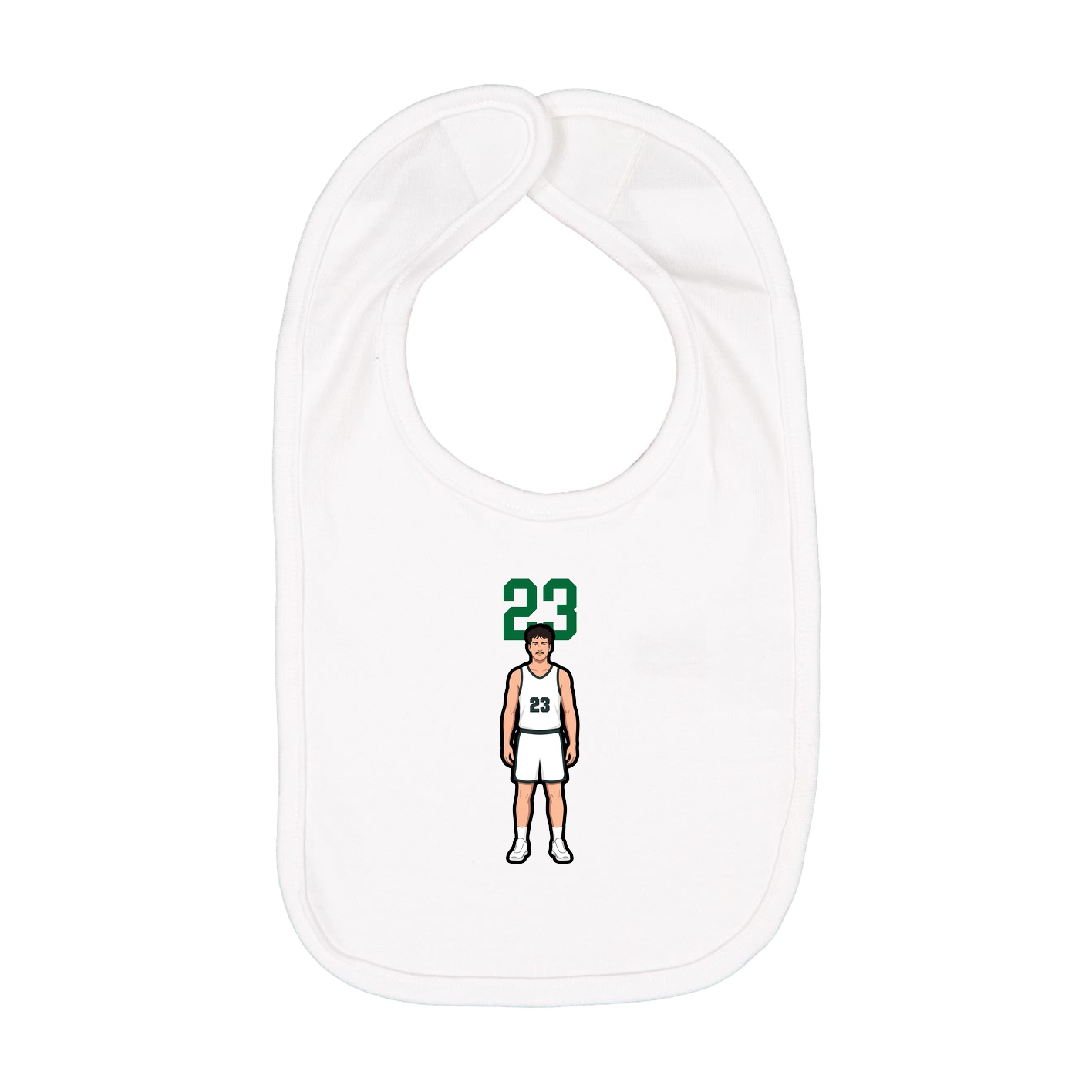Infant Bib — Number Top in White