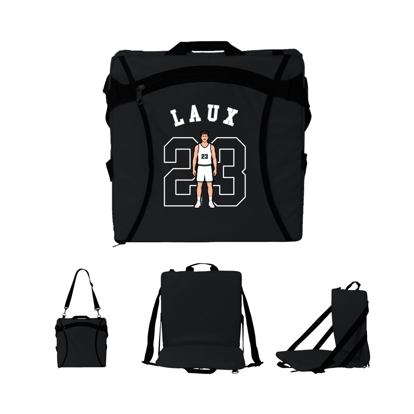 Folding Stadium Seat — Shirsey Arch in Black