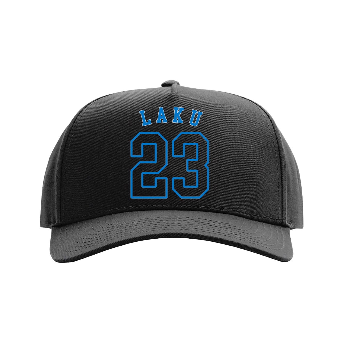 Full Fabric Five-Panel Champ Cap — Shirsey Arch in Black