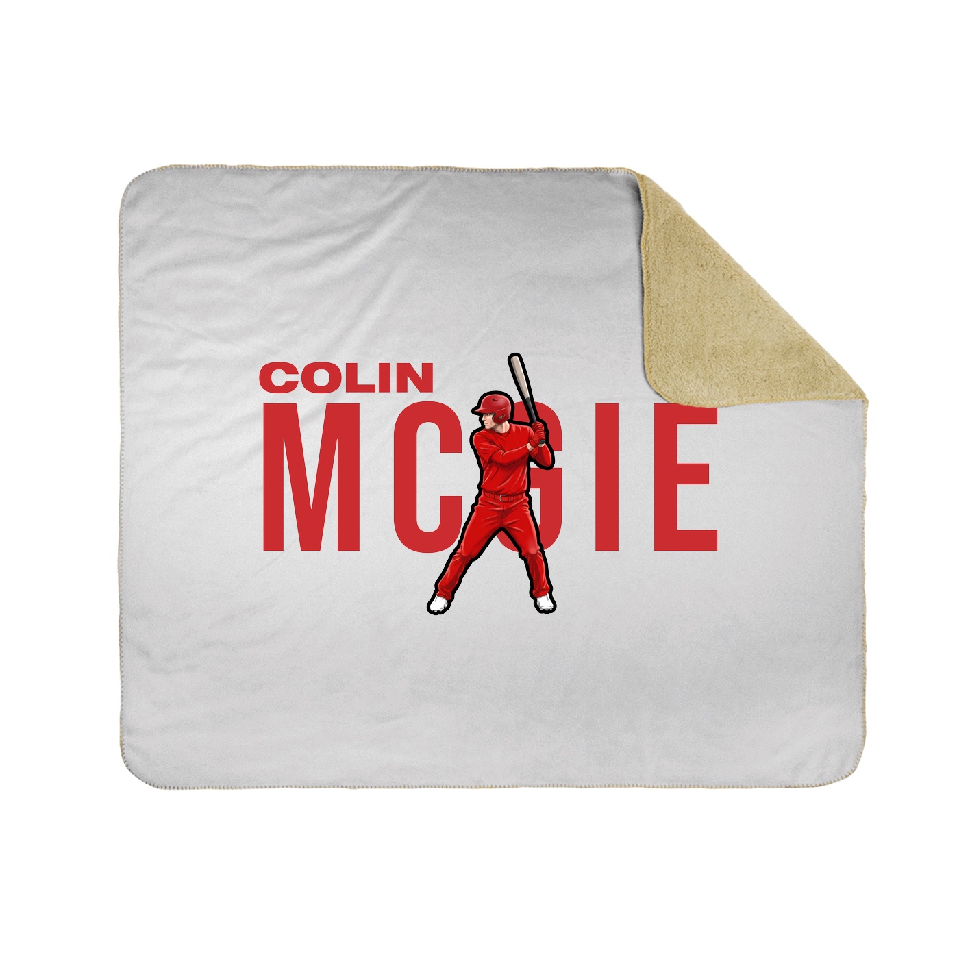 Throw Blanket — Player Name in White