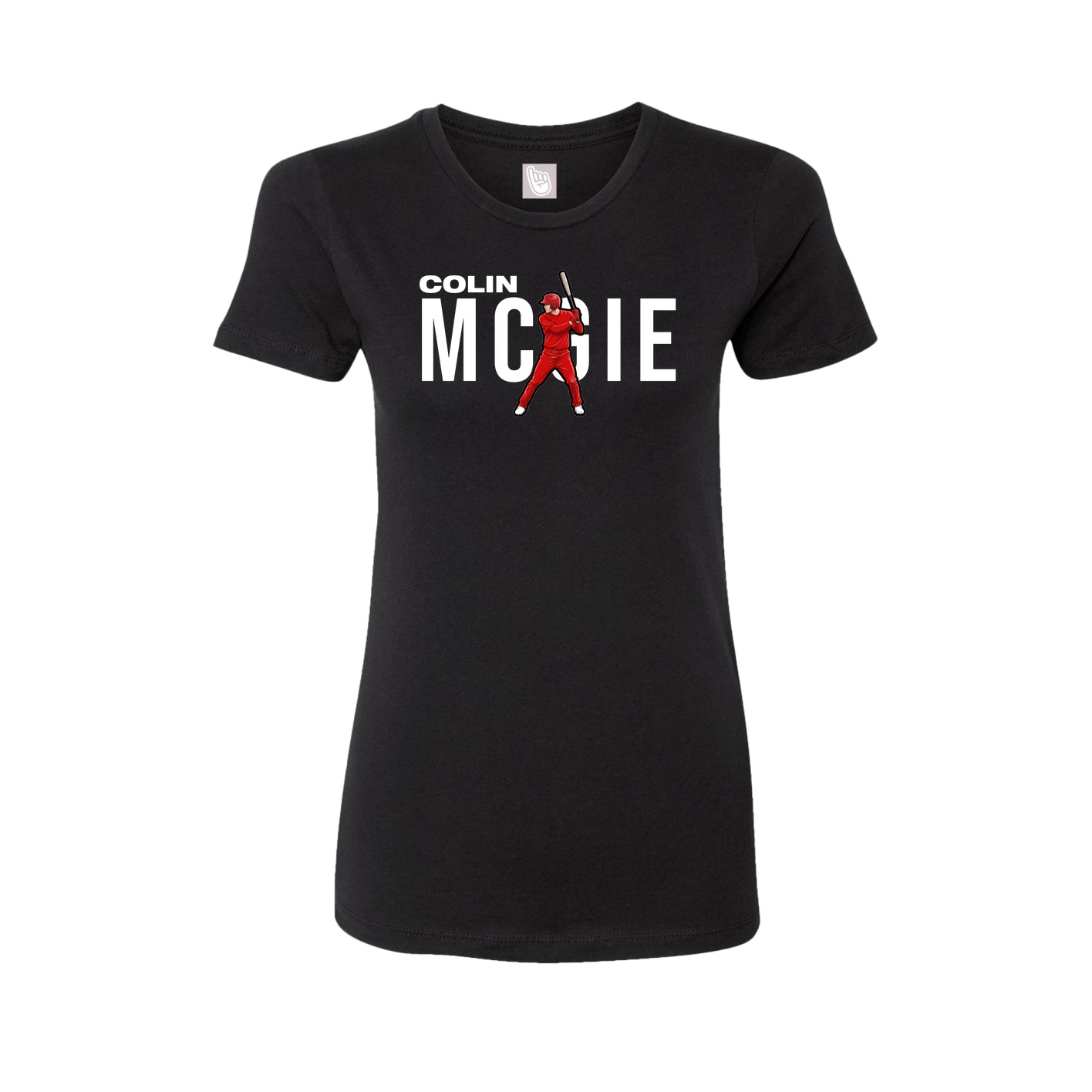 Fitted Women's Tee — Player Name in Black