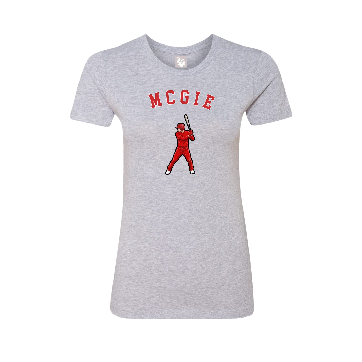 Fitted Women's Tee — Shirsey Arch in Grey