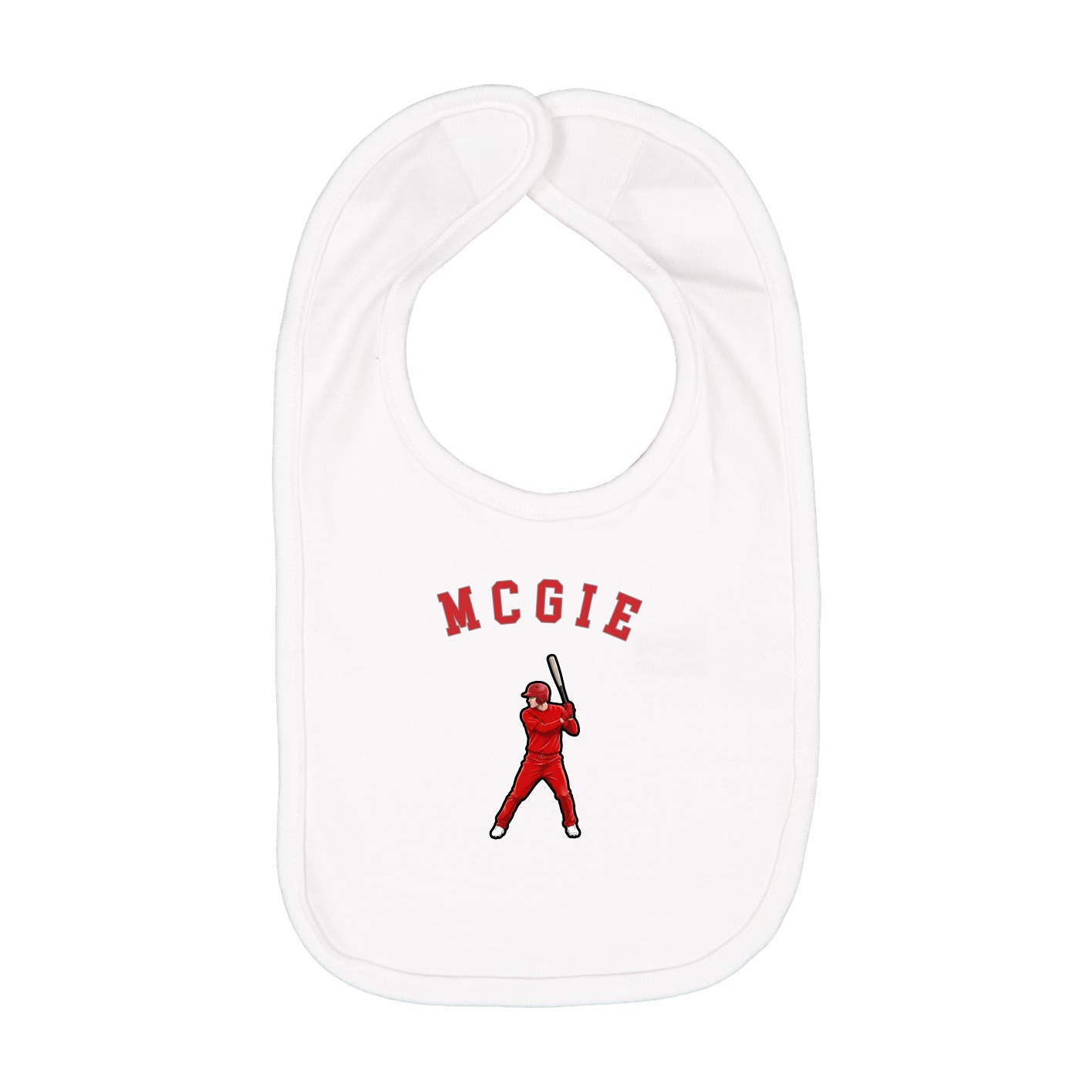 Infant Bib — Shirsey Arch in White