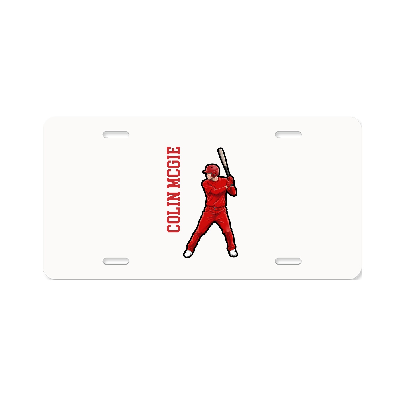 License Plate — Name Vertical in Classic