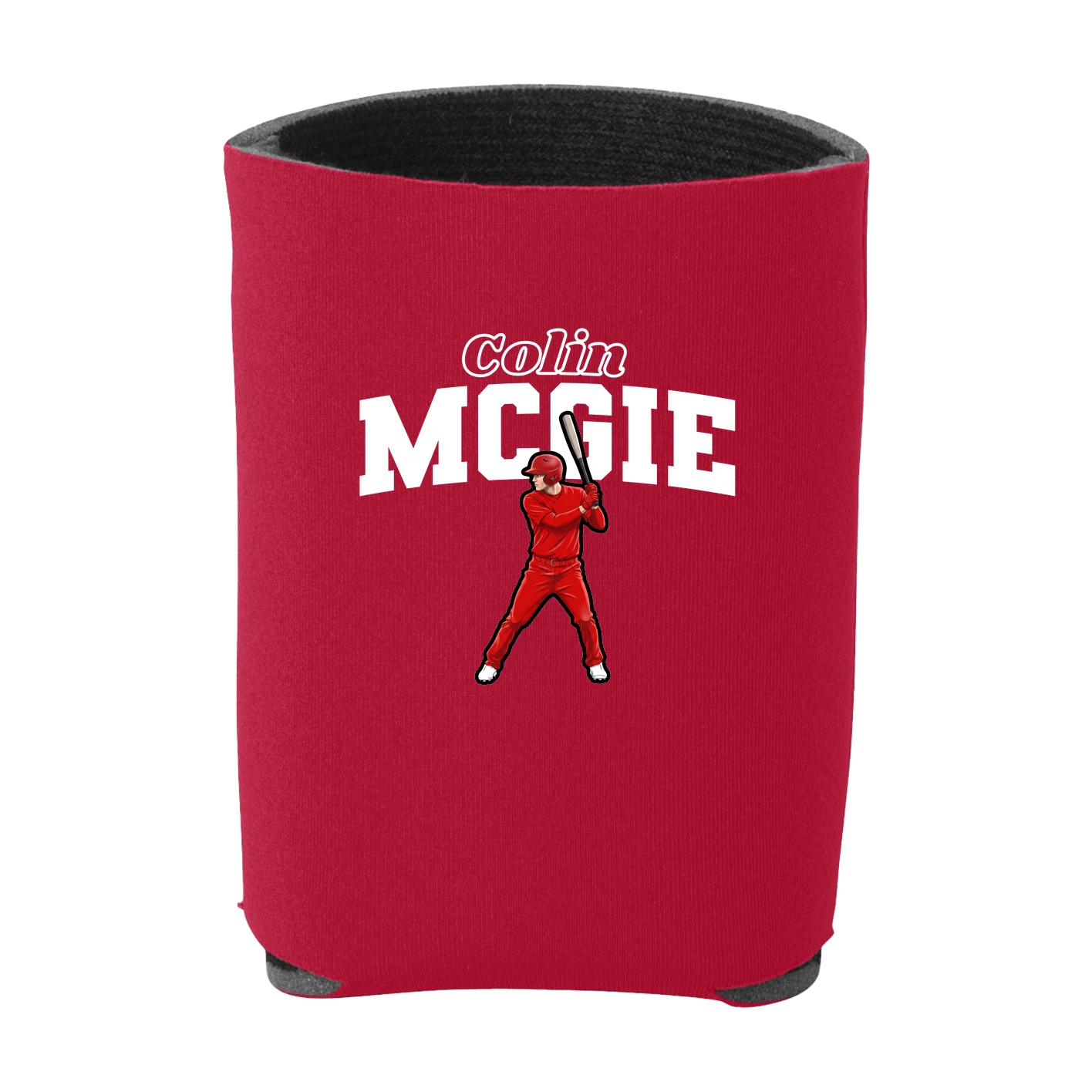 Can Holder — Name Arch in Red