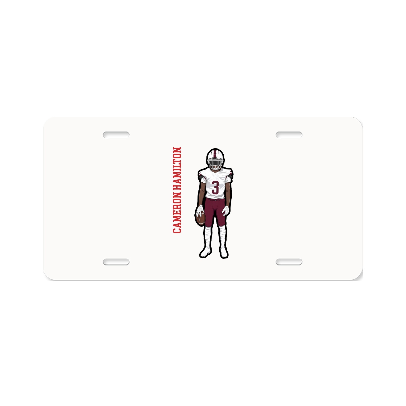 License Plate — Name Vertical in Classic