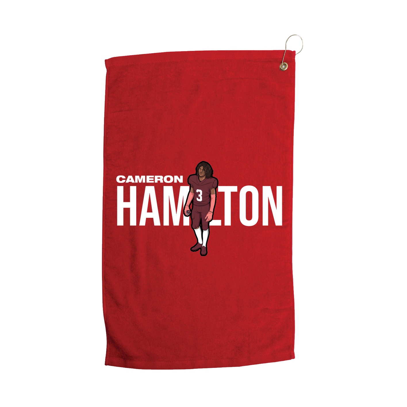 Golf Towel — Player Name in Red