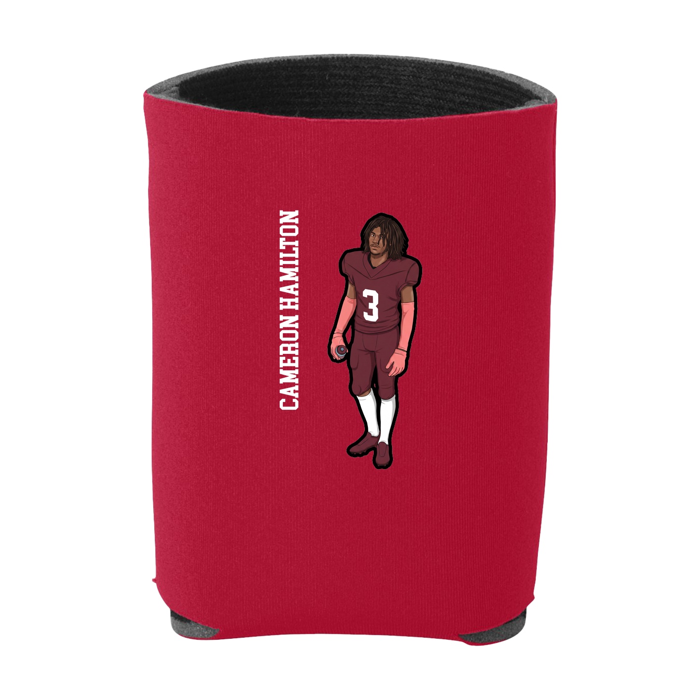 Can Holder — Name Vertical in Red
