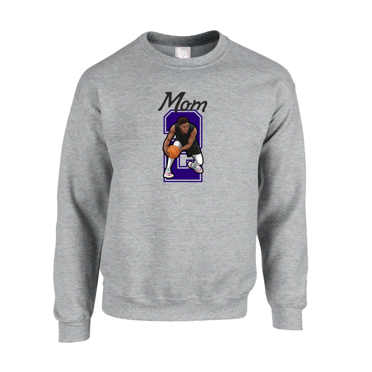 Fleece Crew — Mothers Day Shirsey in Grey