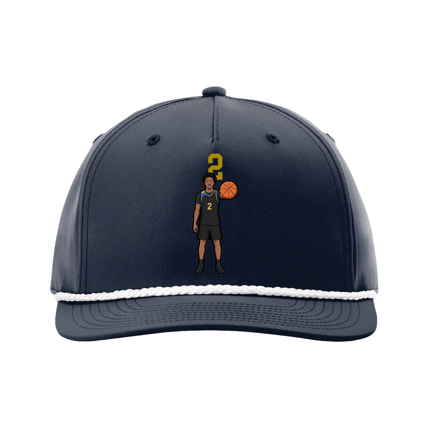 Five-Panel Classic Rope Cap — Number Top in Navy