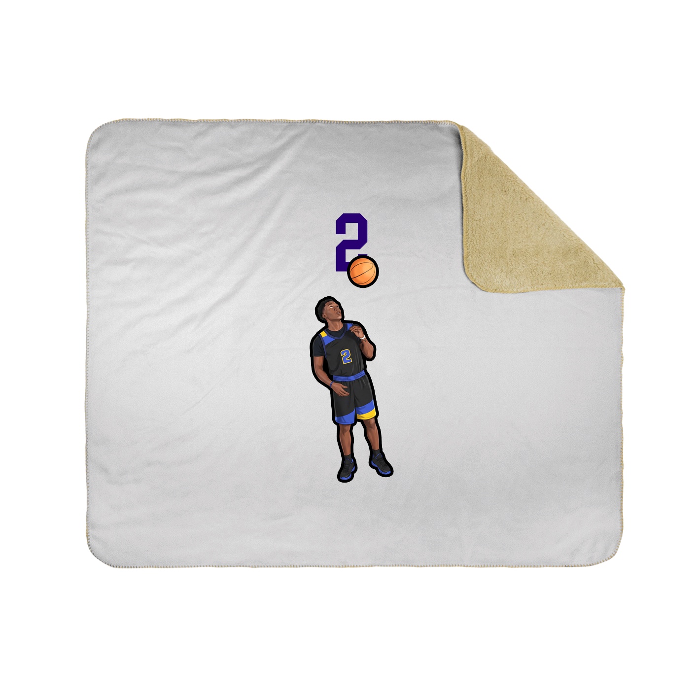 Throw Blanket — Number Top in White