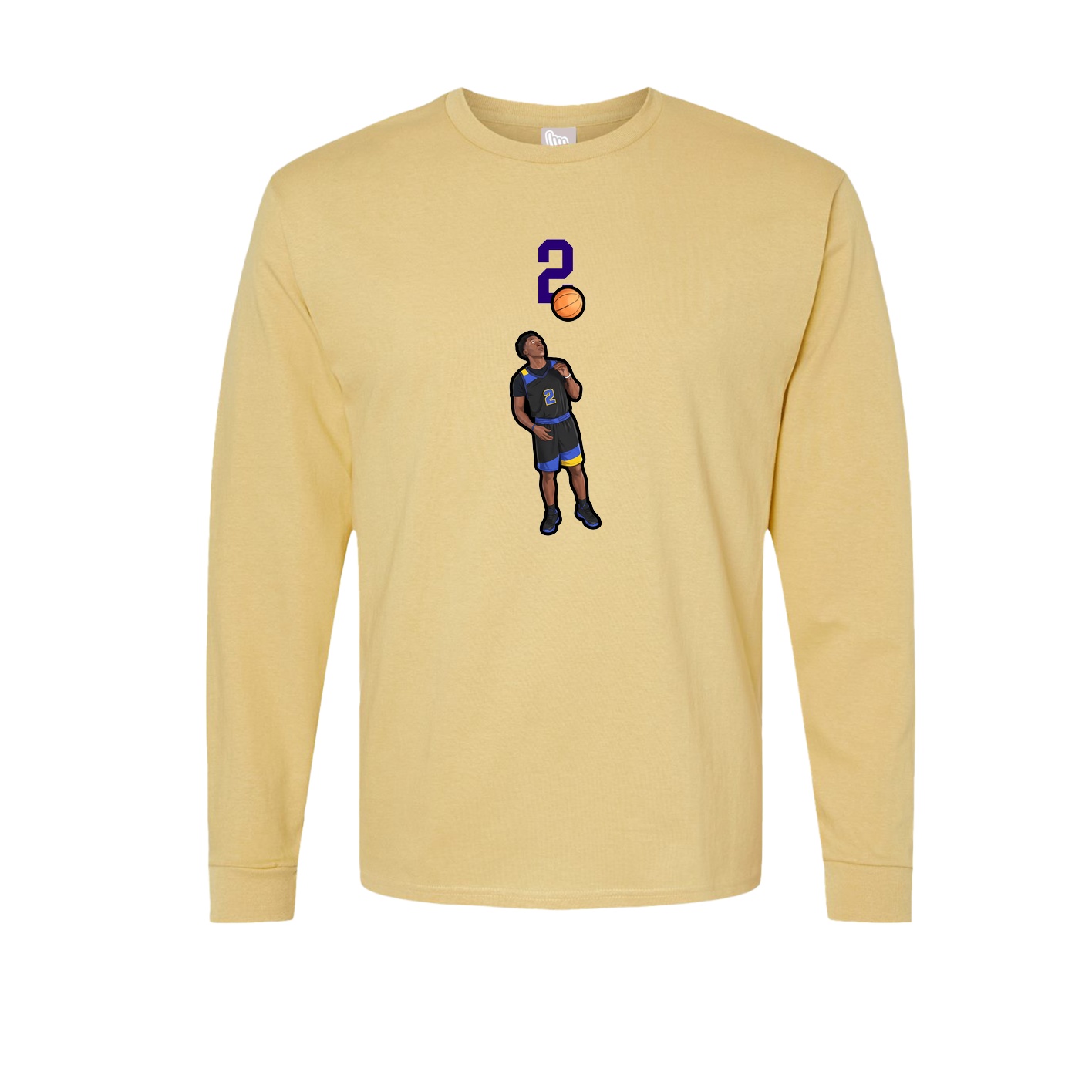 Long Sleeve Tee — Number Top in Vegas Gold