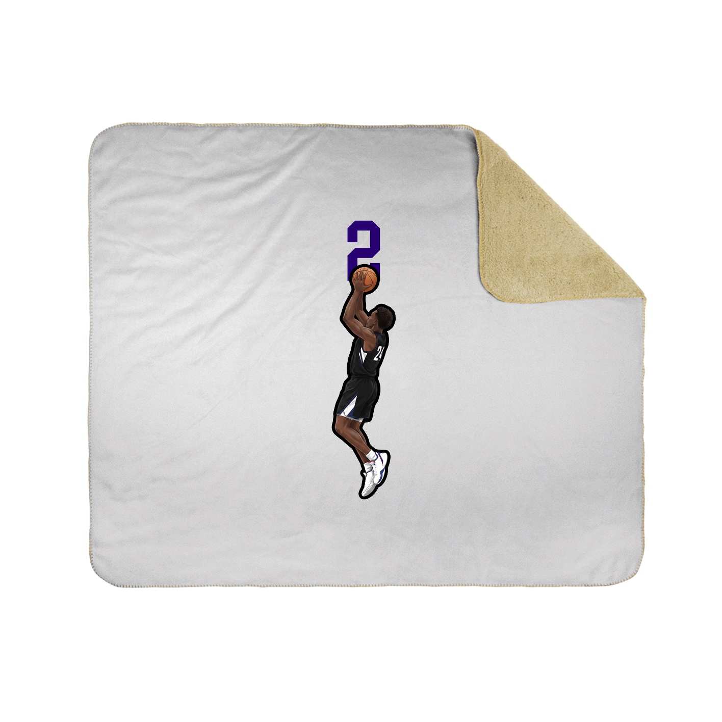 Throw Blanket — Number Top in White