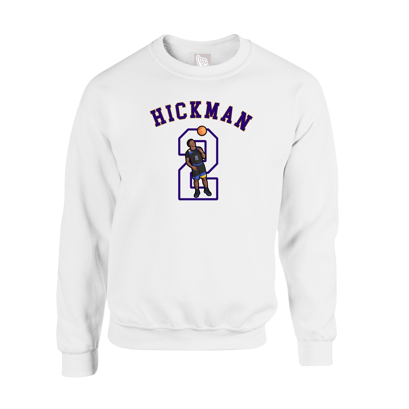 Fleece Crew — Shirsey Arch in White