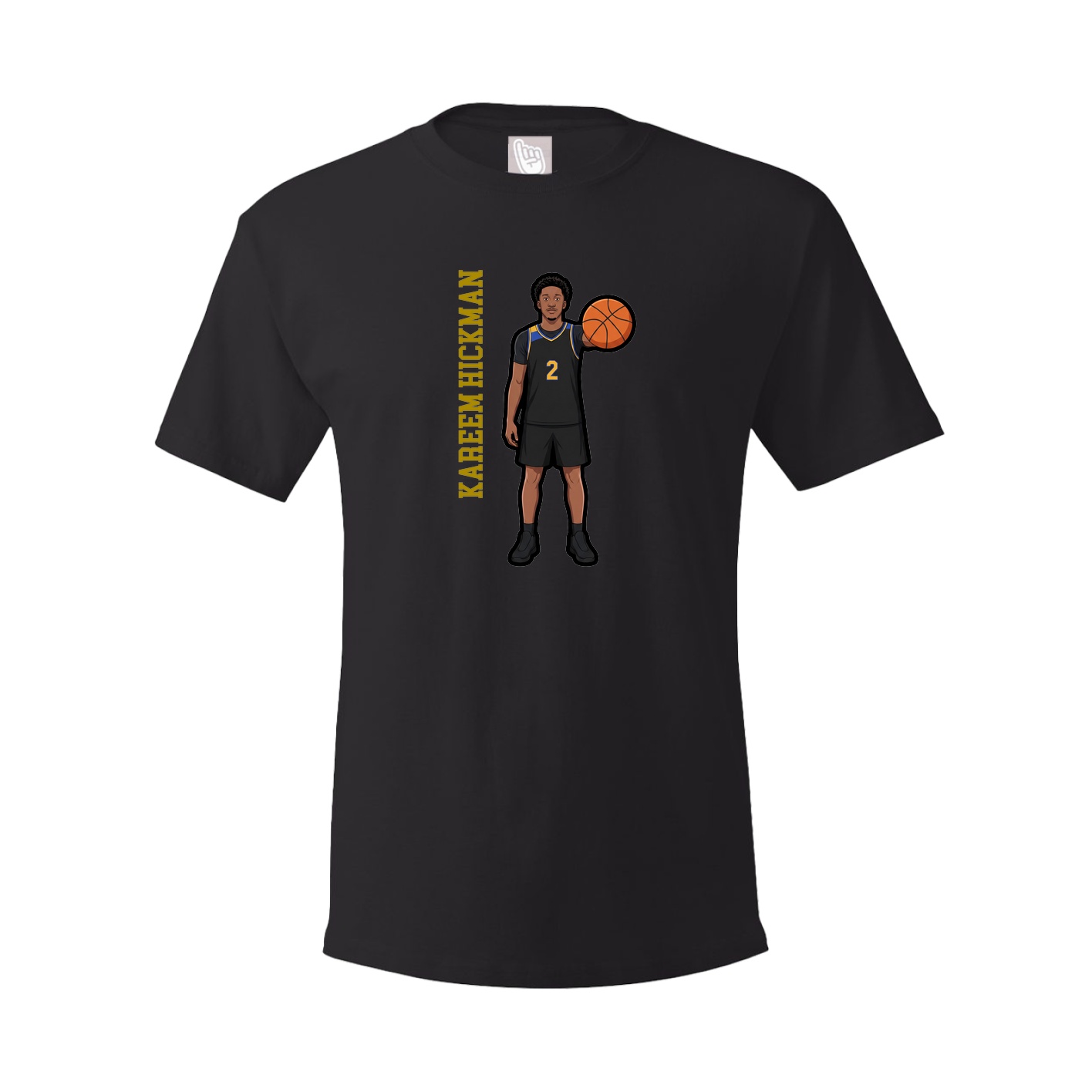 Youth Tee — Name Vertical in Black
