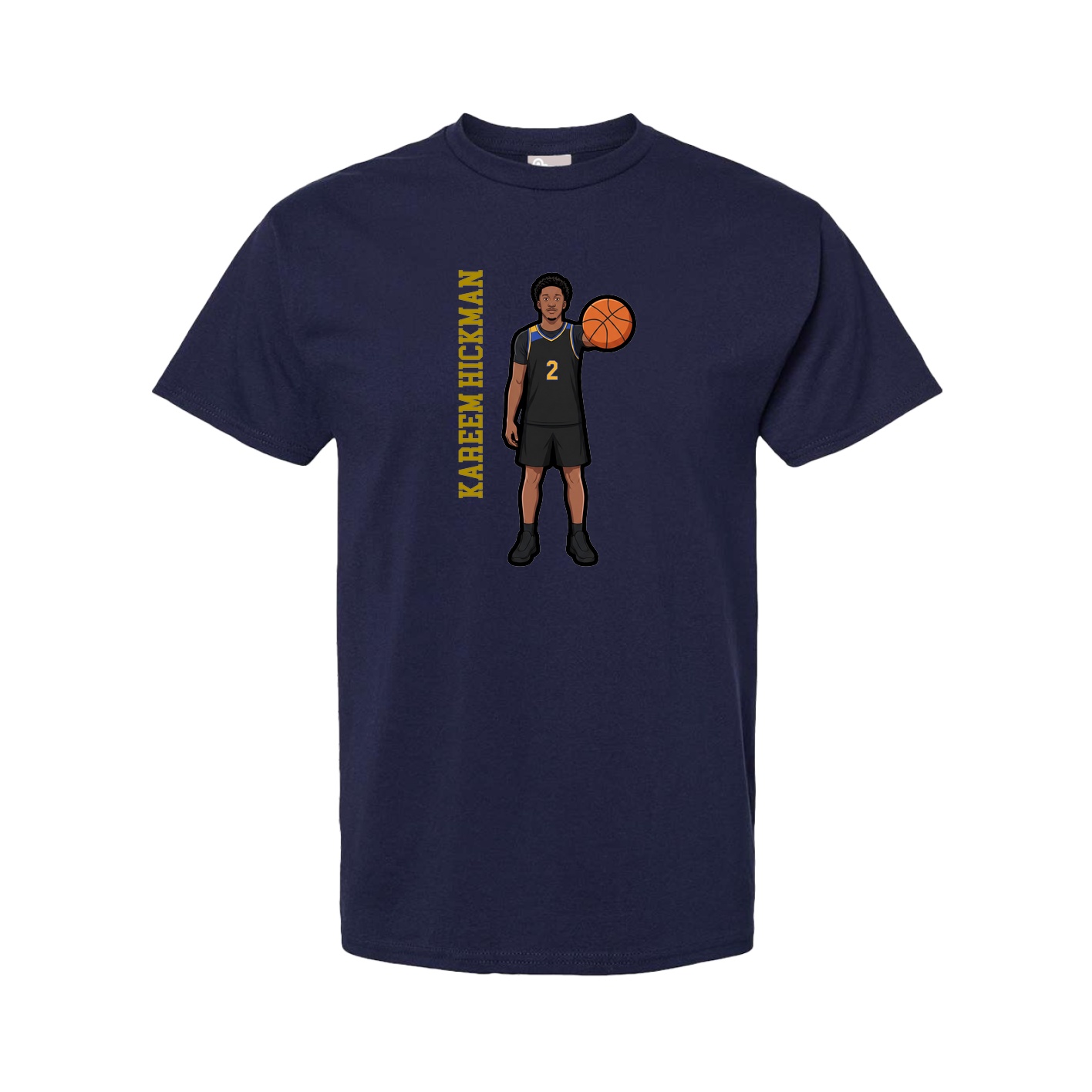 Youth Tee — Name Vertical in Navy
