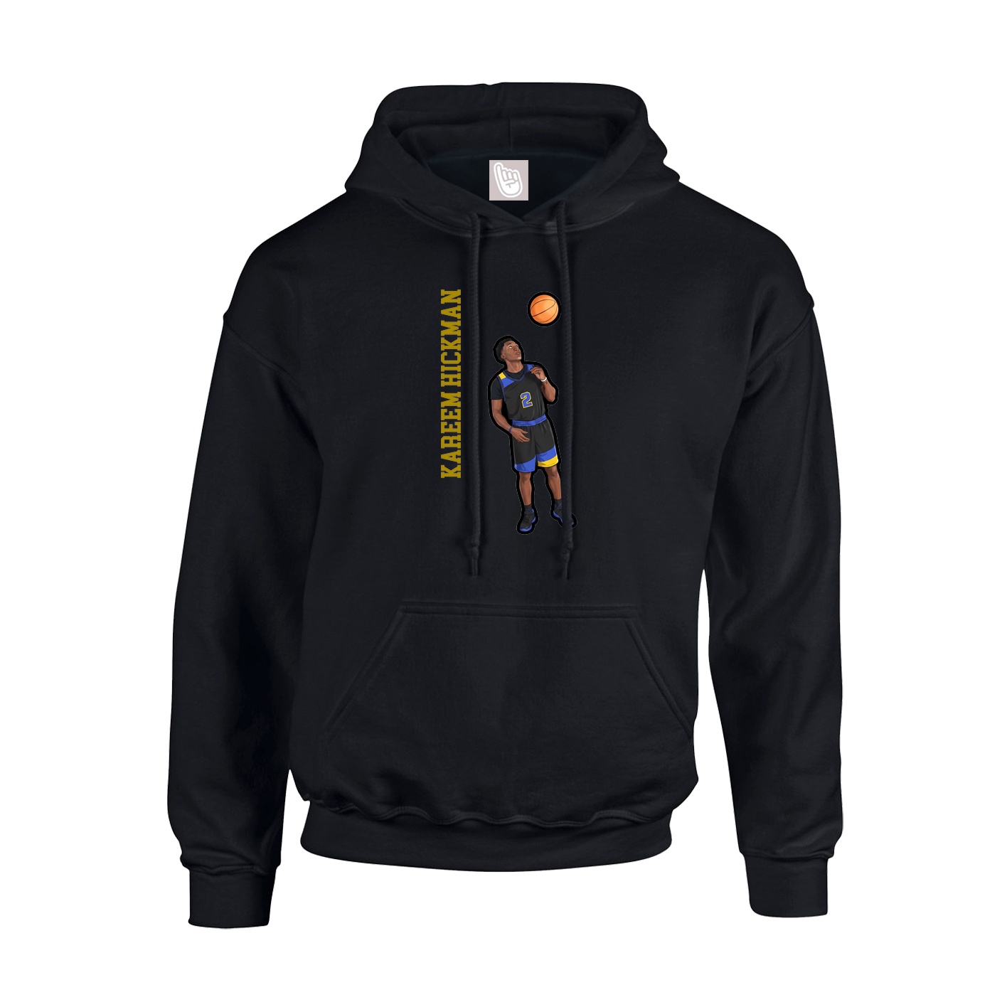 Youth Hoodie — Name Vertical in Black