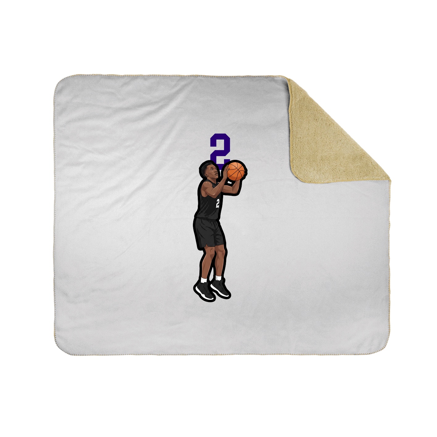 Throw Blanket — Number Top in White