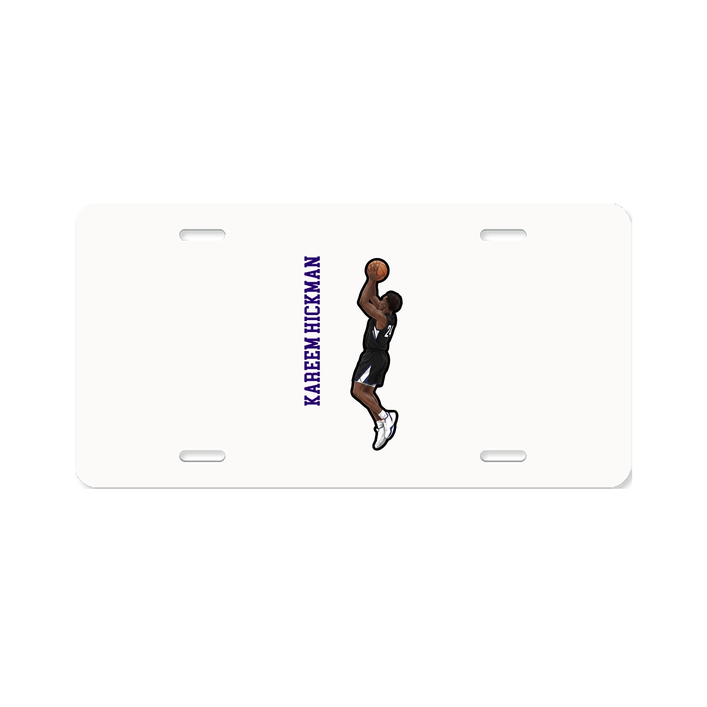 License Plate — Name Vertical in Classic