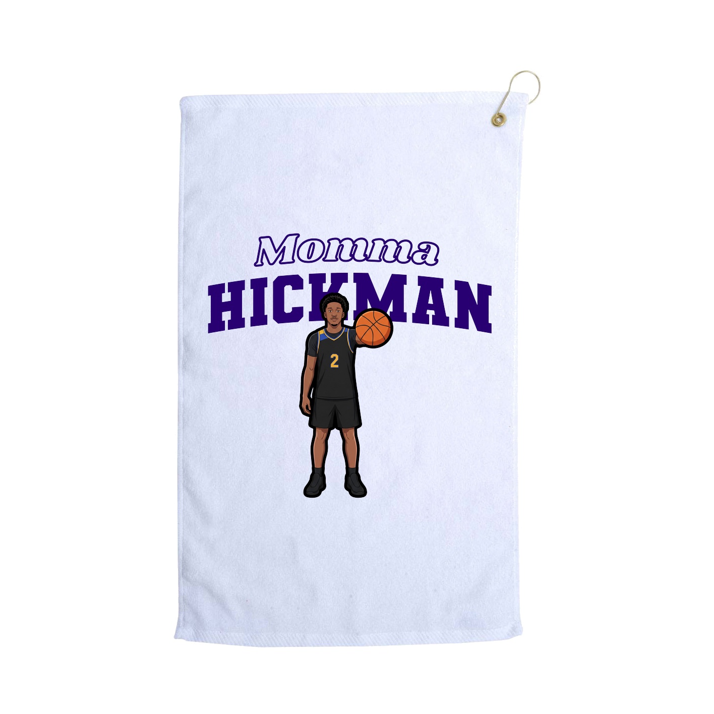Golf Towel — Mothers Day Block in White