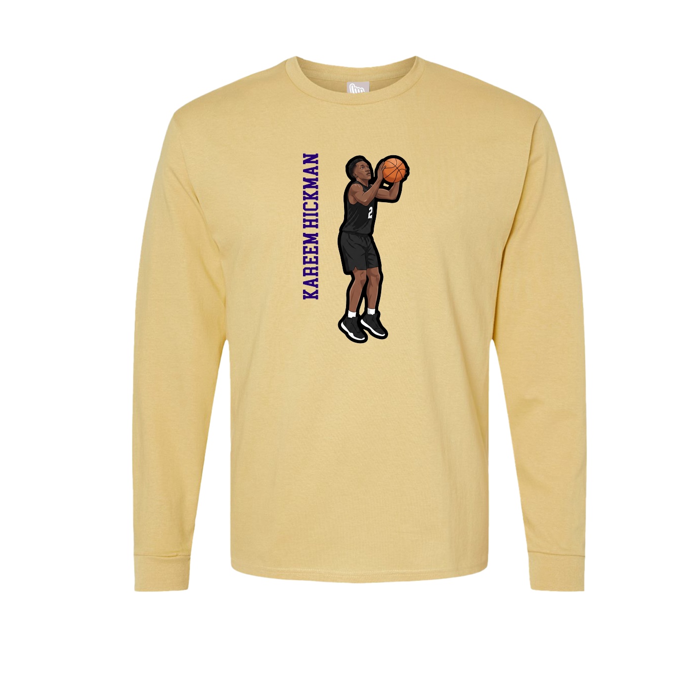 Long Sleeve Tee — Name Vertical in Vegas Gold