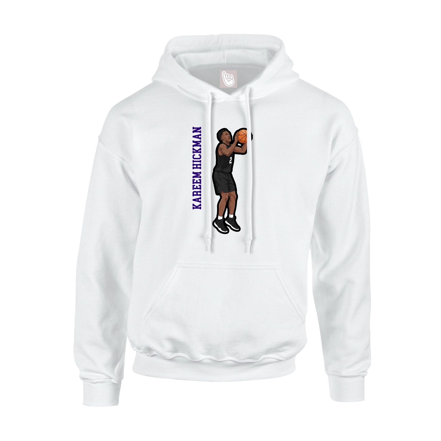 Hoodie — Name Vertical in White
