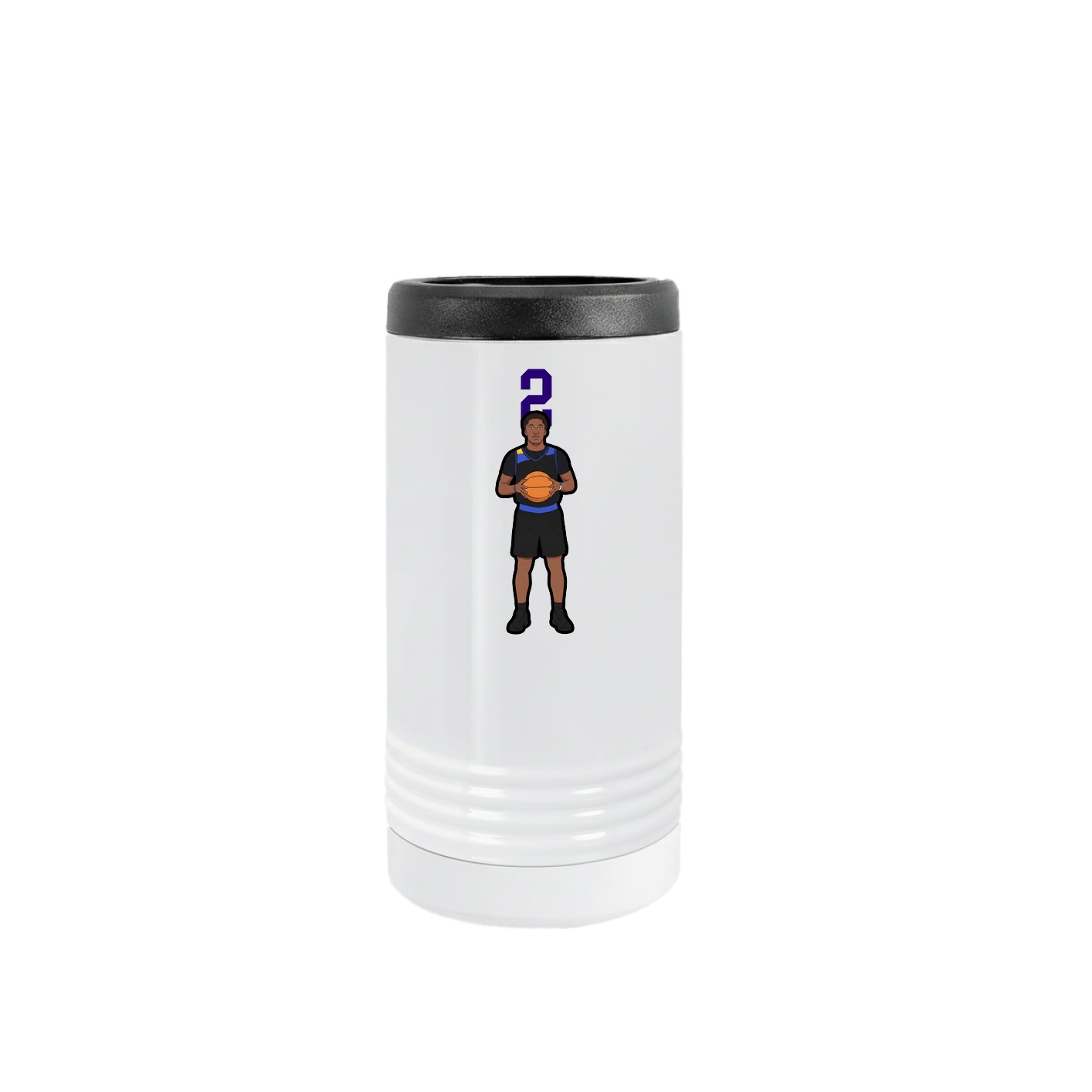 Slim Beverage Holder — Number Top in White
