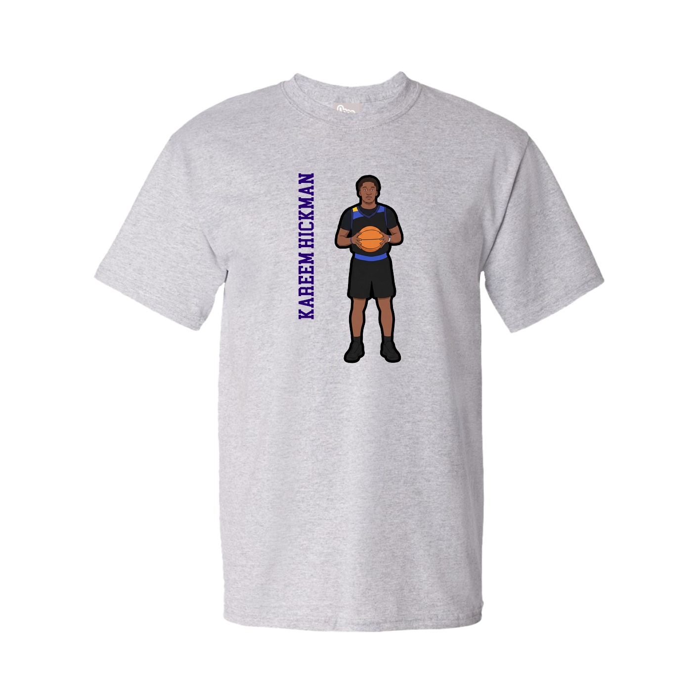 Tee — Name Vertical in Grey