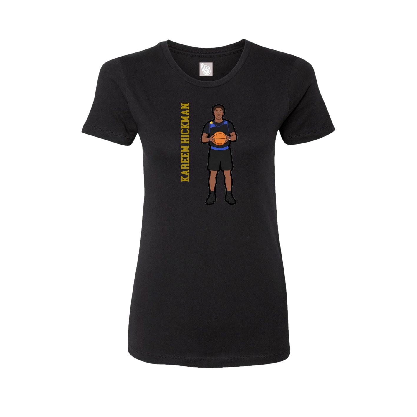 Womens Tee — Name Vertical in Black