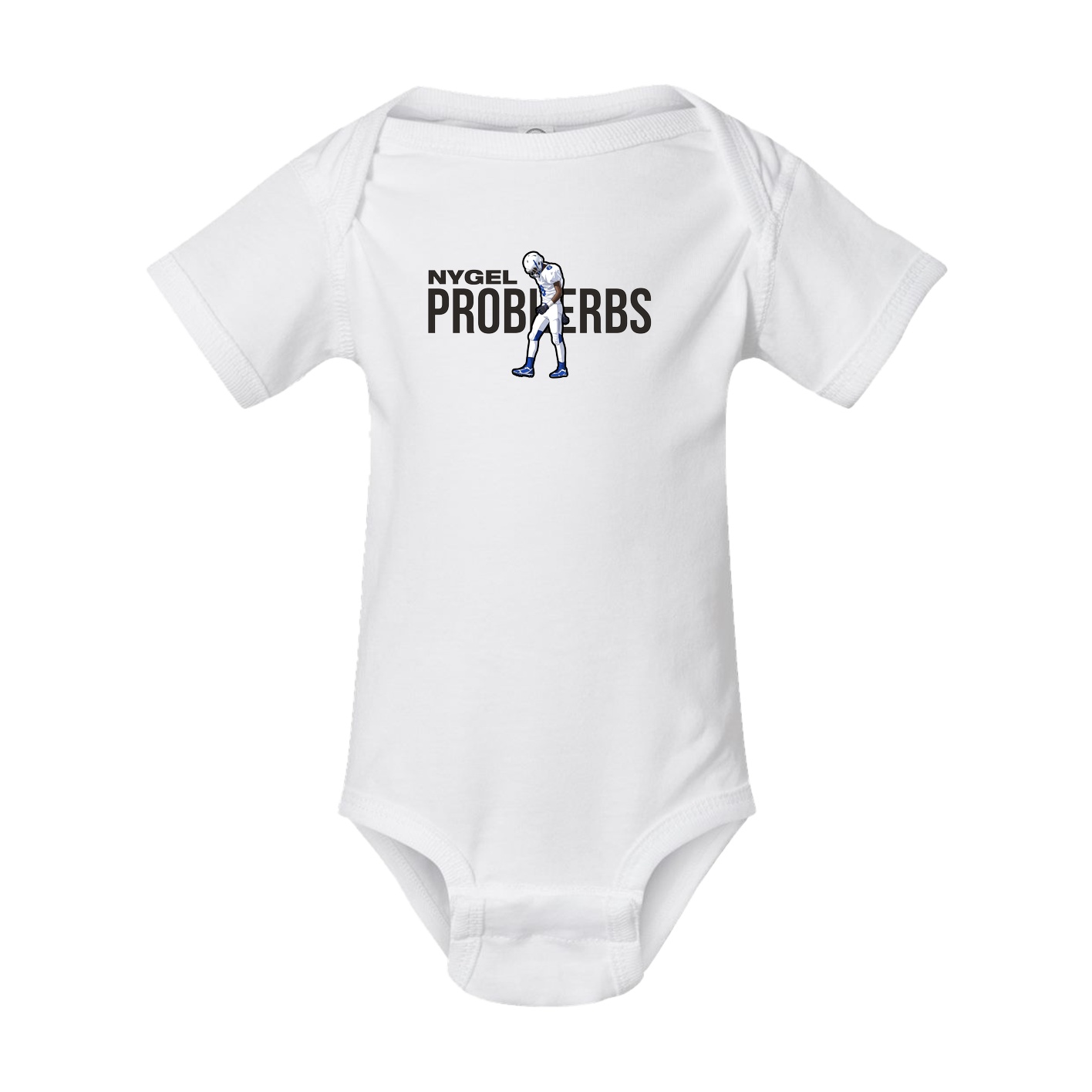 Baby Onesie — Player Name in White