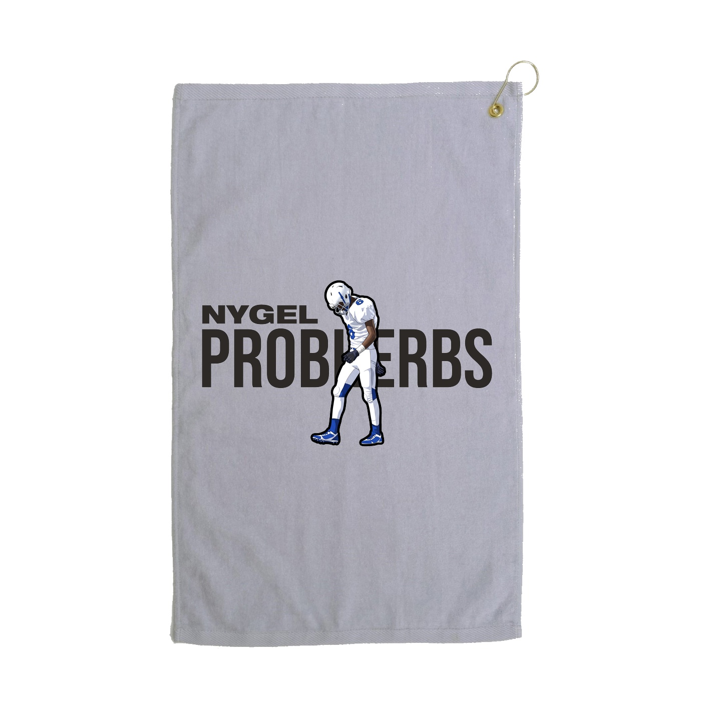 Golf Towel — Player Name in Grey