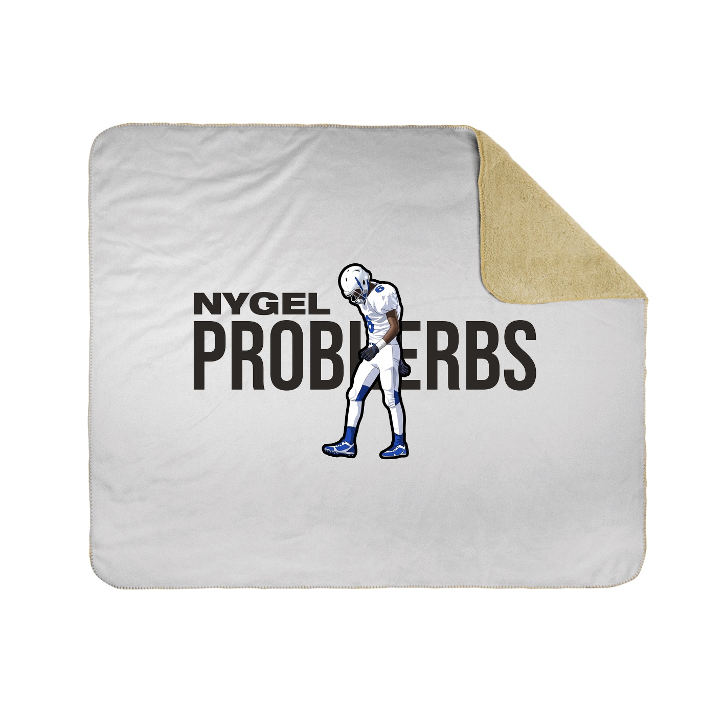 Throw Blanket — Player Name in White