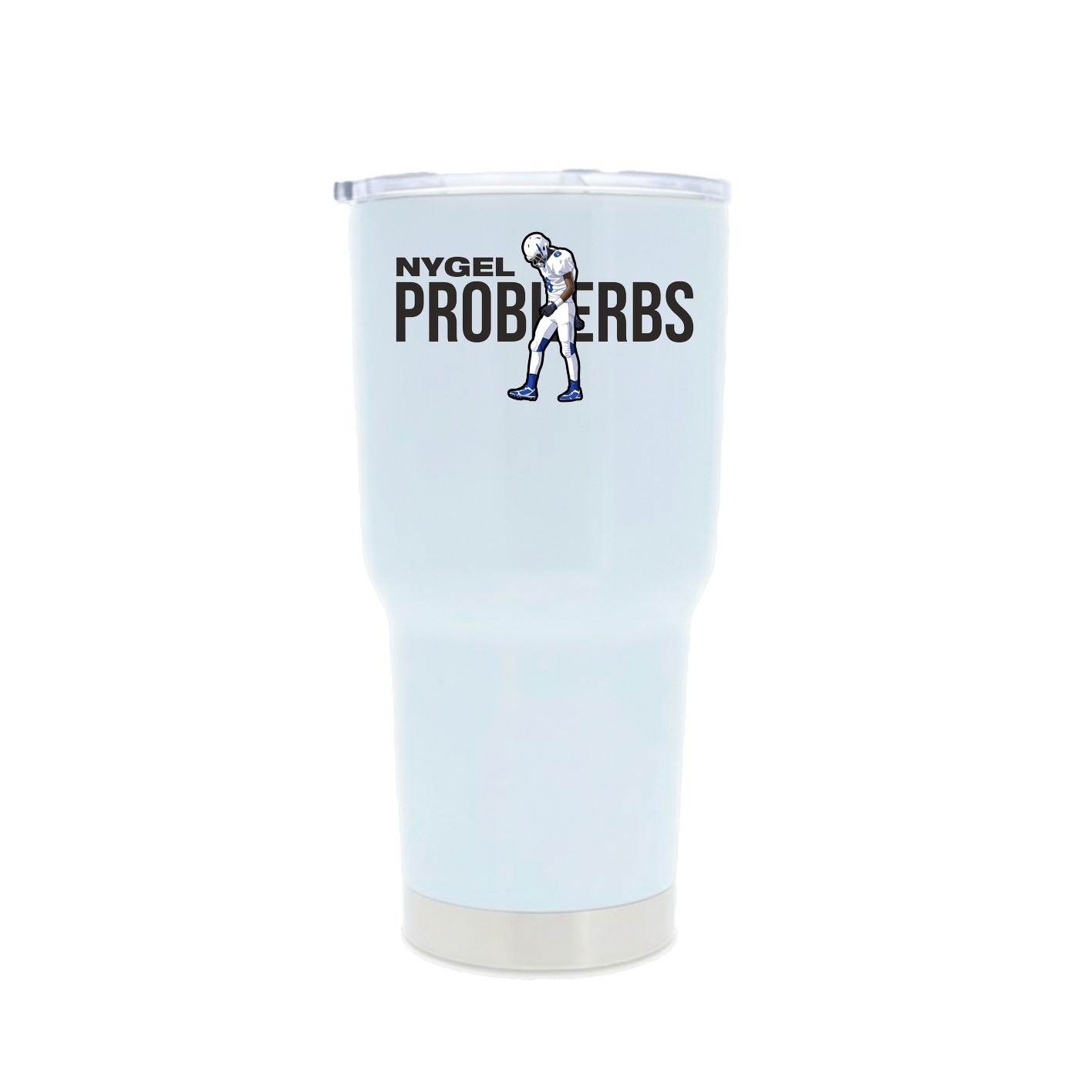 30oz Stainless Steel Tumbler — Player Name in White