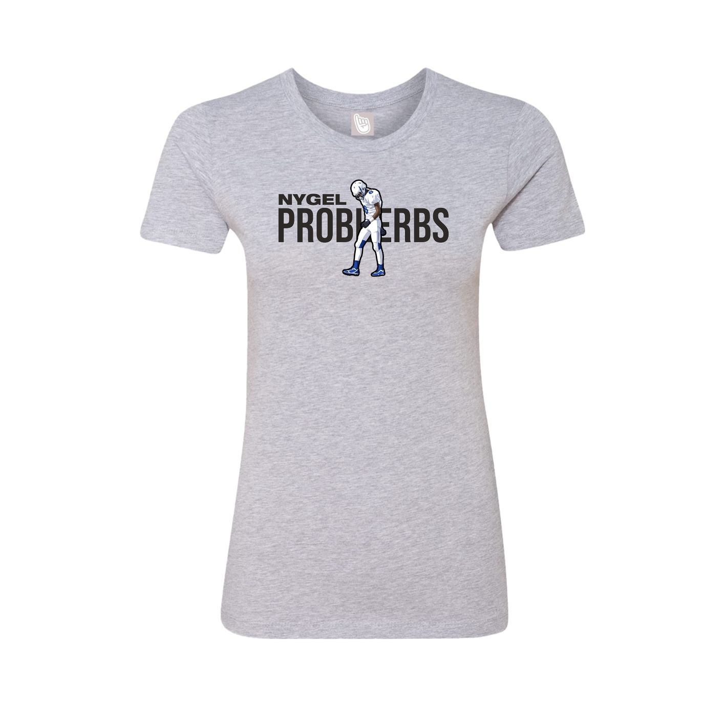 Womens Tee — Player Name in Grey