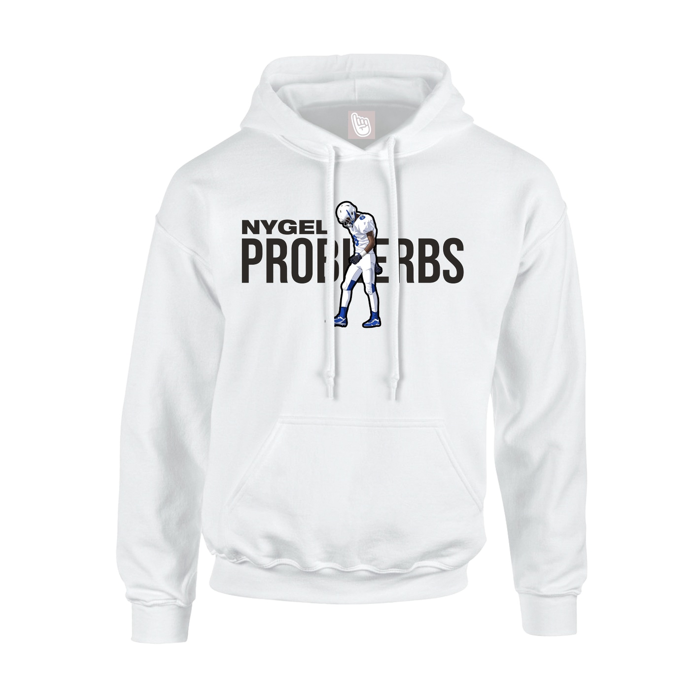 Youth Hoodie — Player Name in White