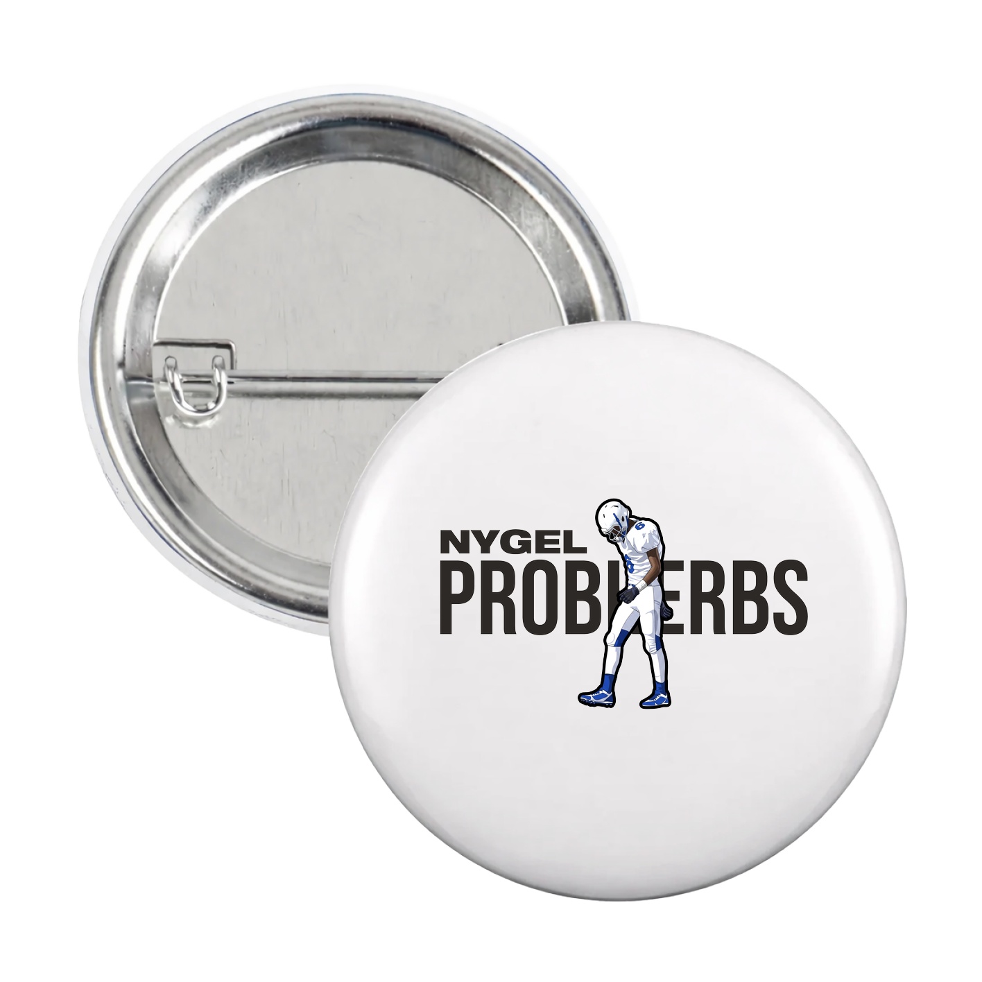 Game Day Button — Player Name in White