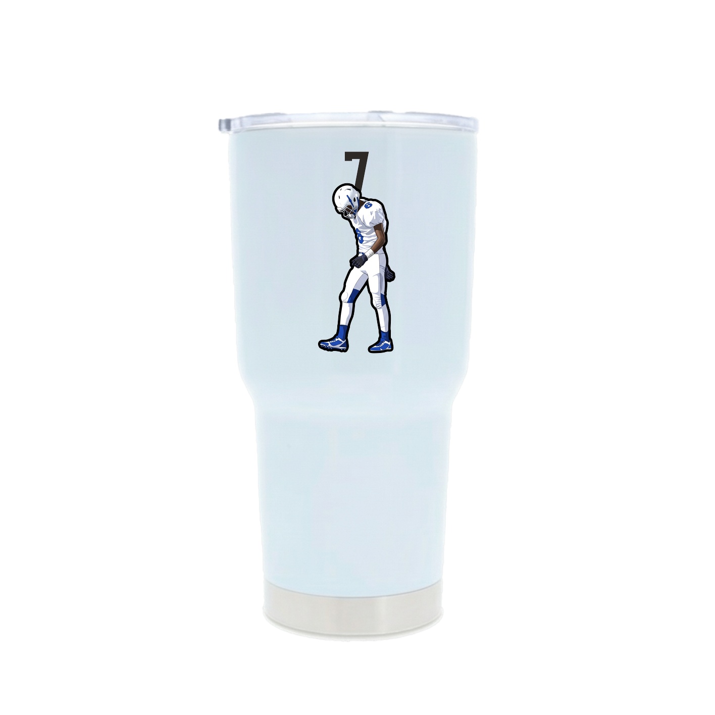 30oz Stainless Steel Tumbler — Number Top in White