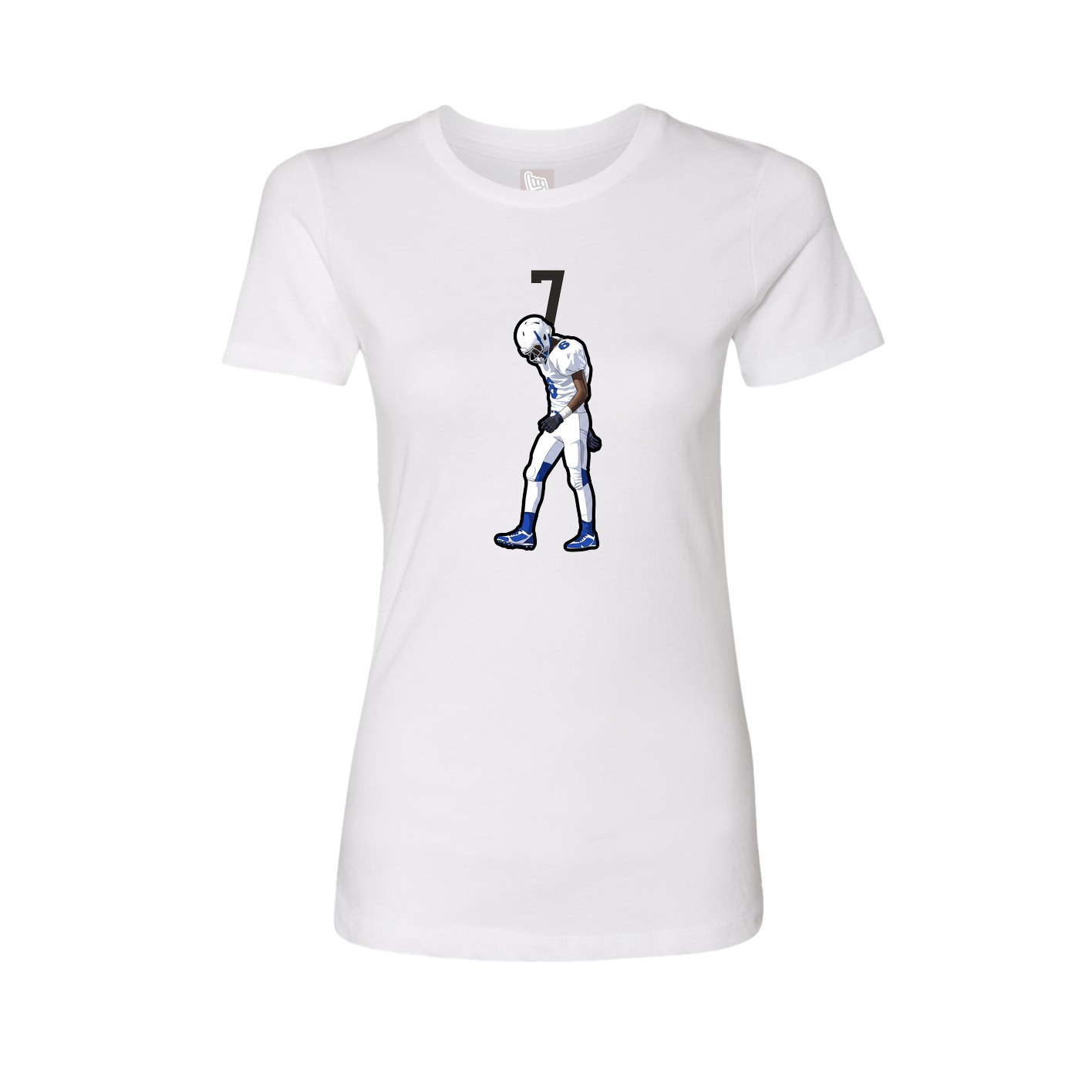 Fitted Women's Tee — Number Top in White