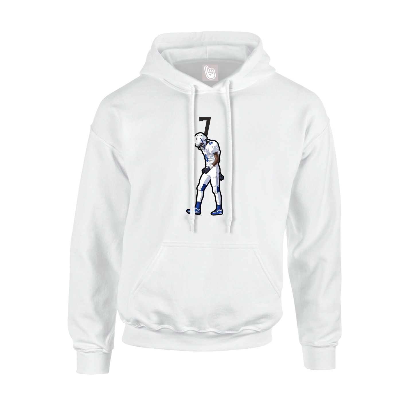 Hoodie — Number Top in White