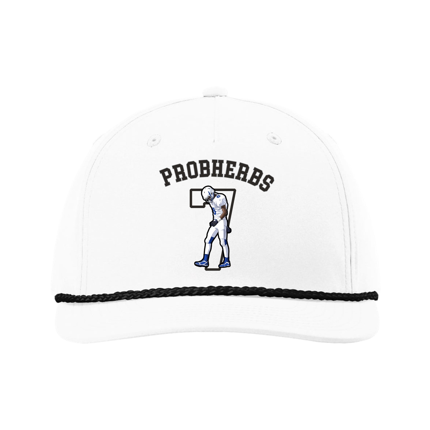 Five-Panel Classic Rope Cap — Shirsey Arch in White
