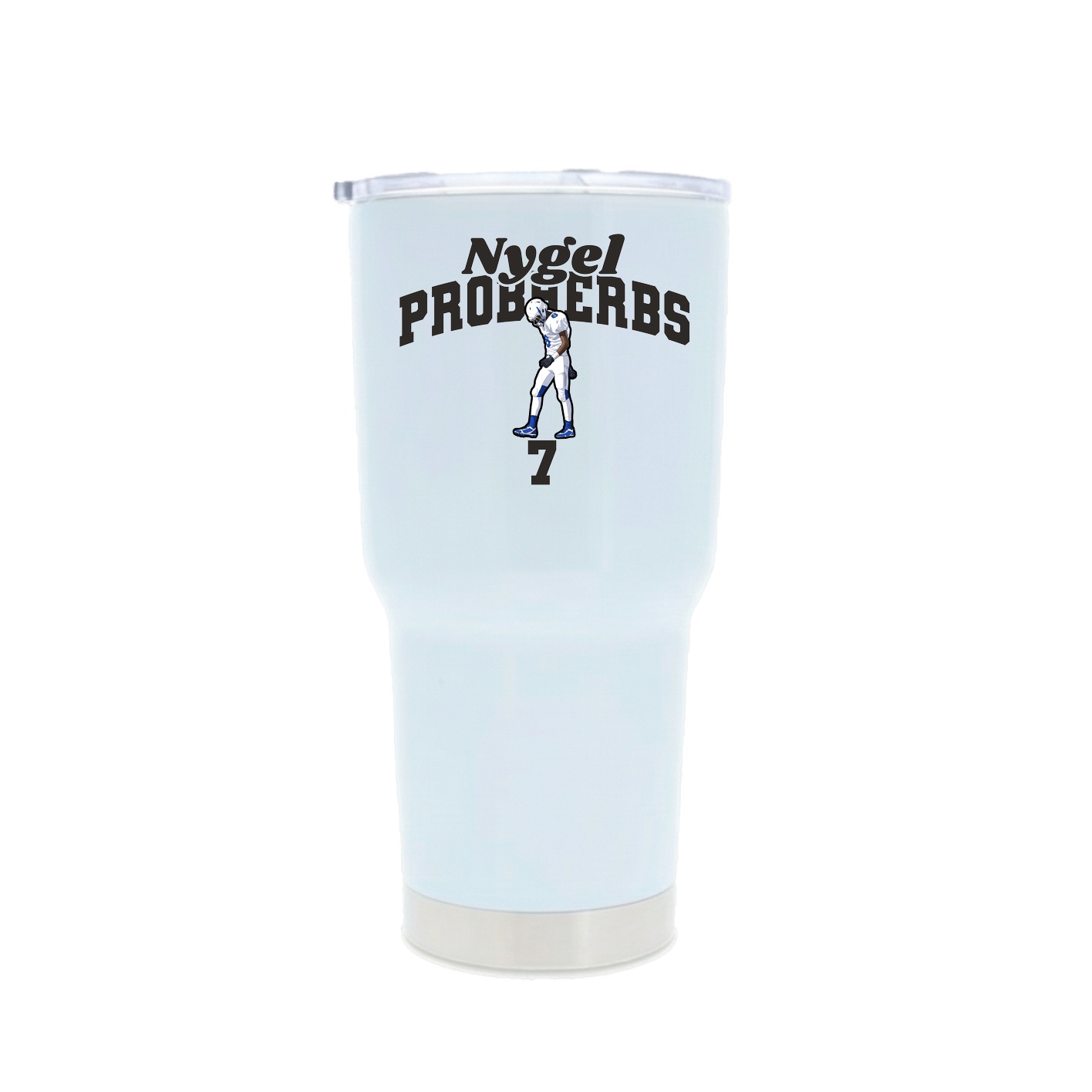 30oz Stainless Steel Tumbler — Signature Arch in White