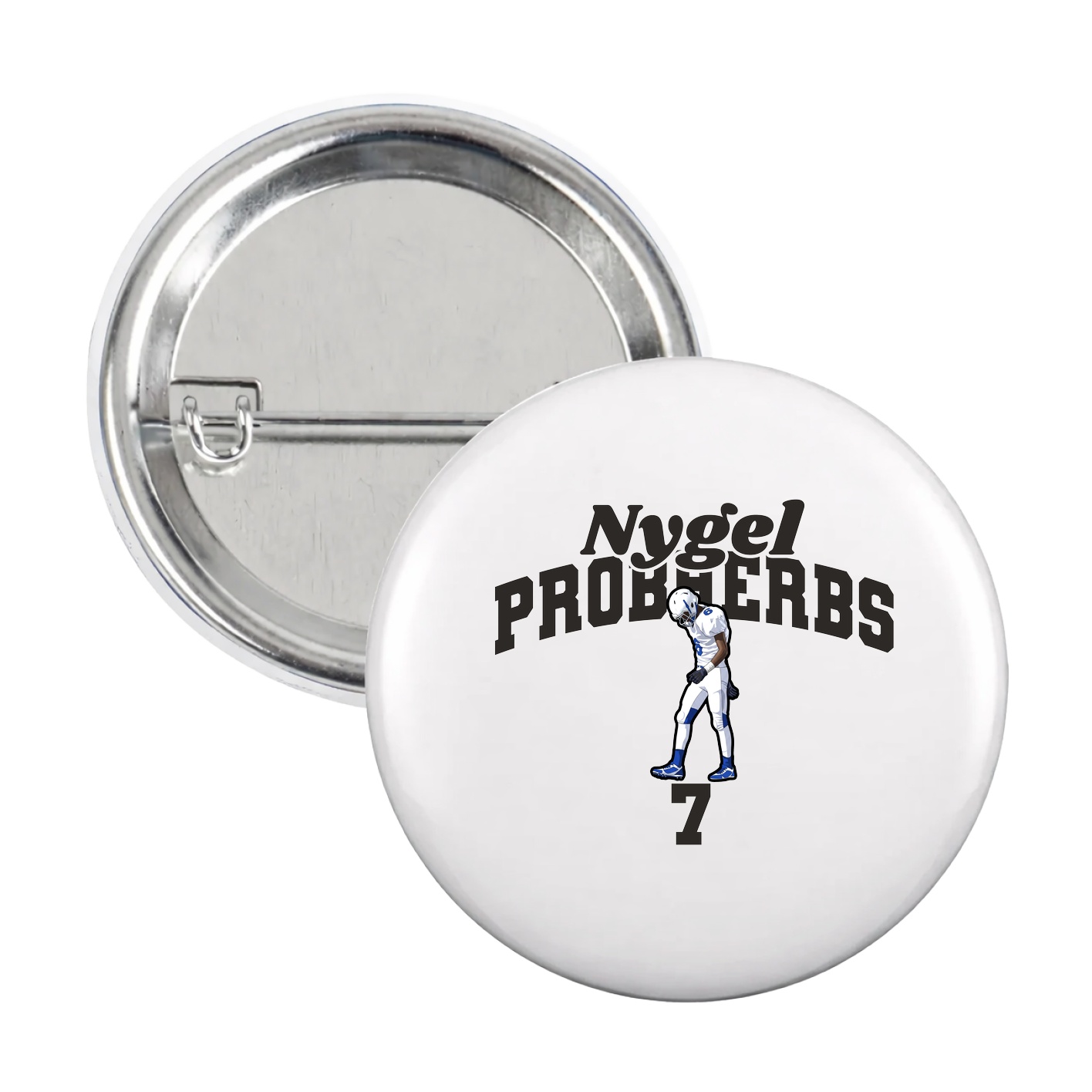 Game Day Button — Signature Arch in White