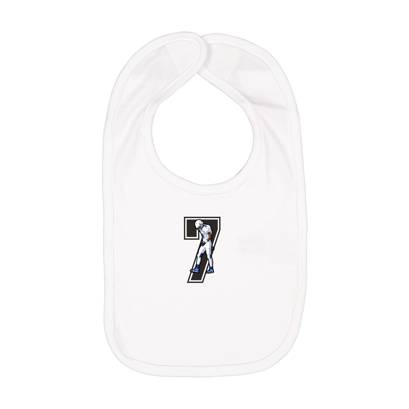 Infant Bib — Number in White