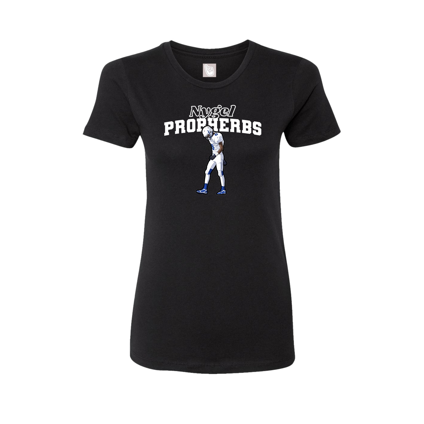 Fitted Women's Tee — Name Arch in Black