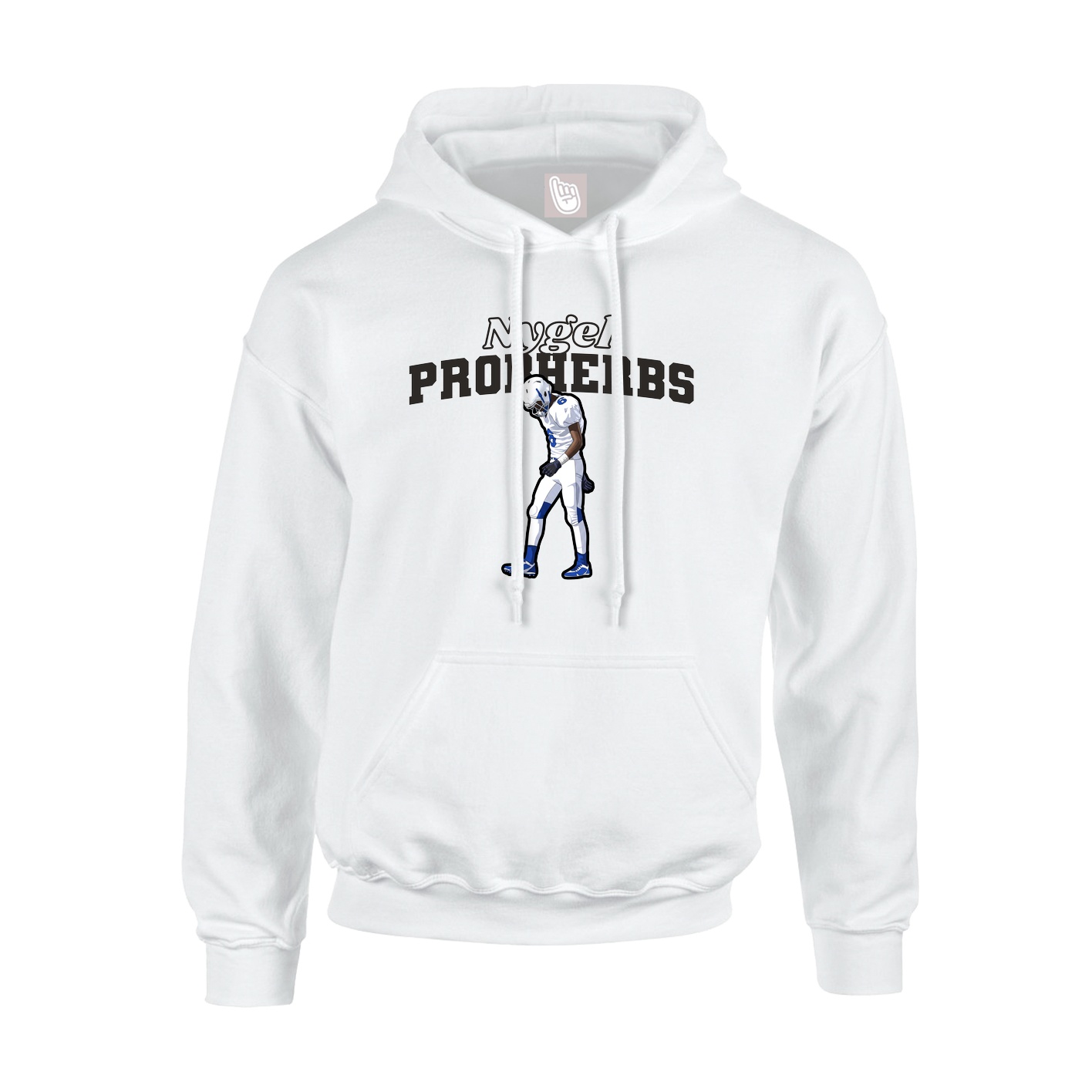 Hoodie — Name Arch in White