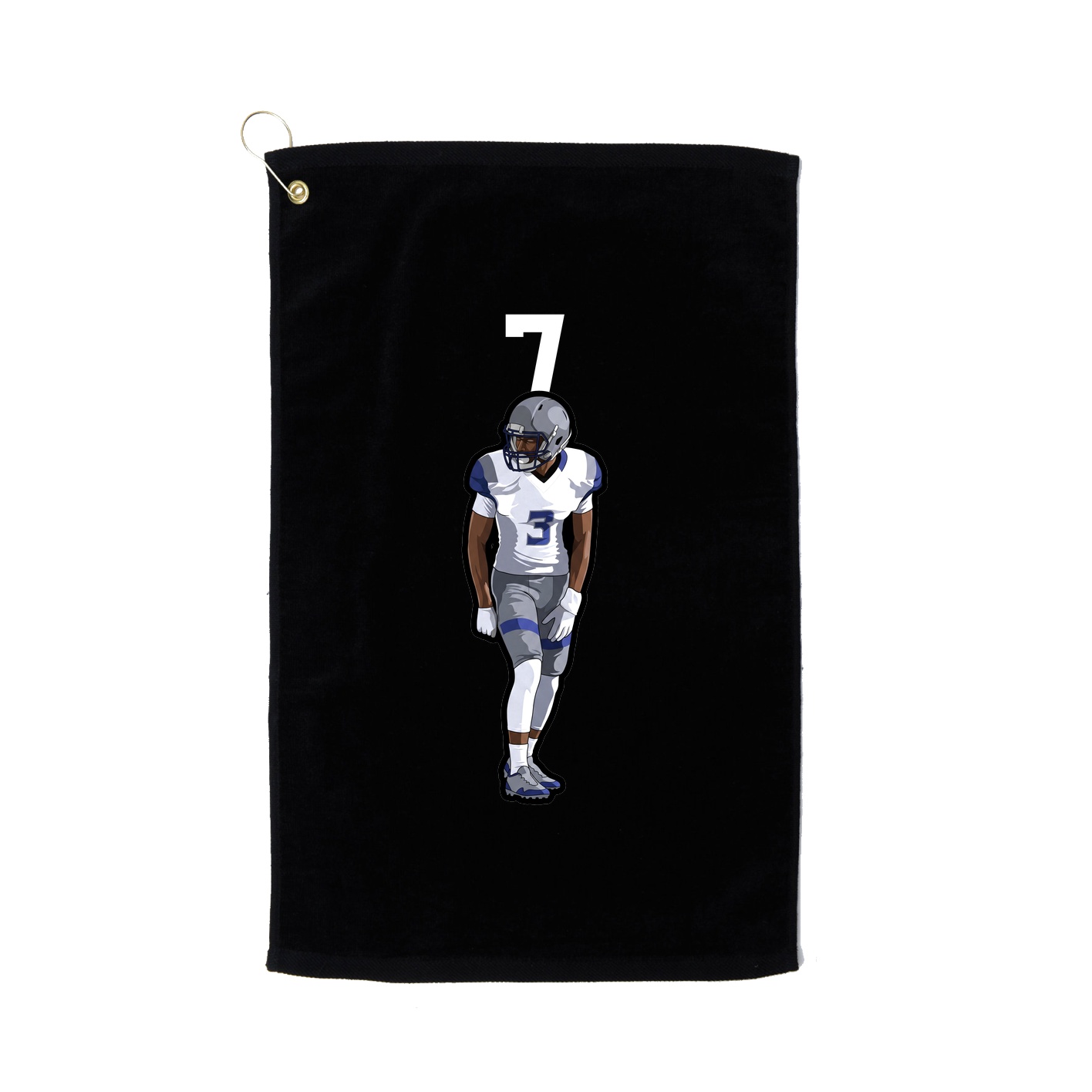 Golf Towel — Number Top in Black